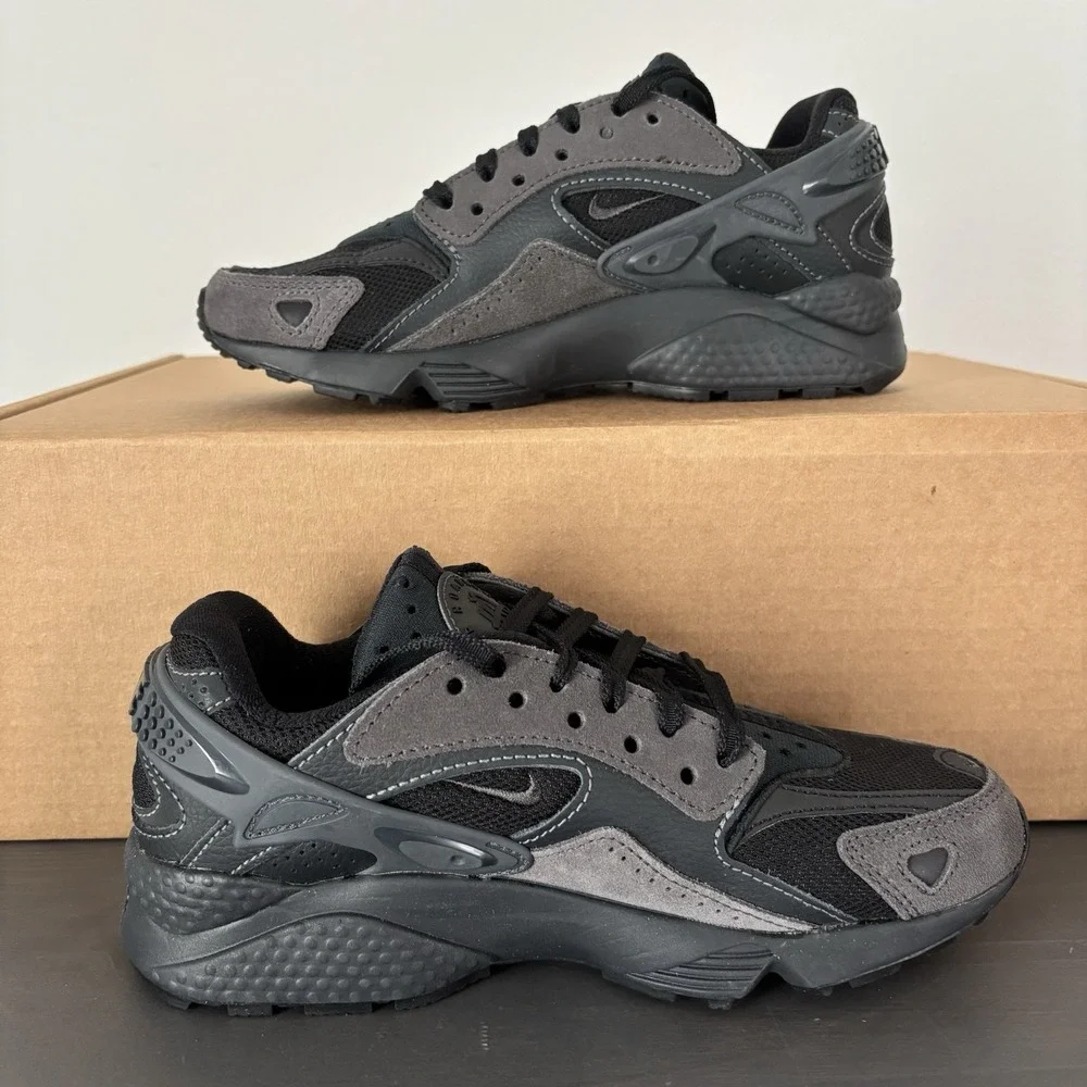 Nike Air Huarache Run Casual‎ Sneakers Black Anthracite Youth Size 4.5